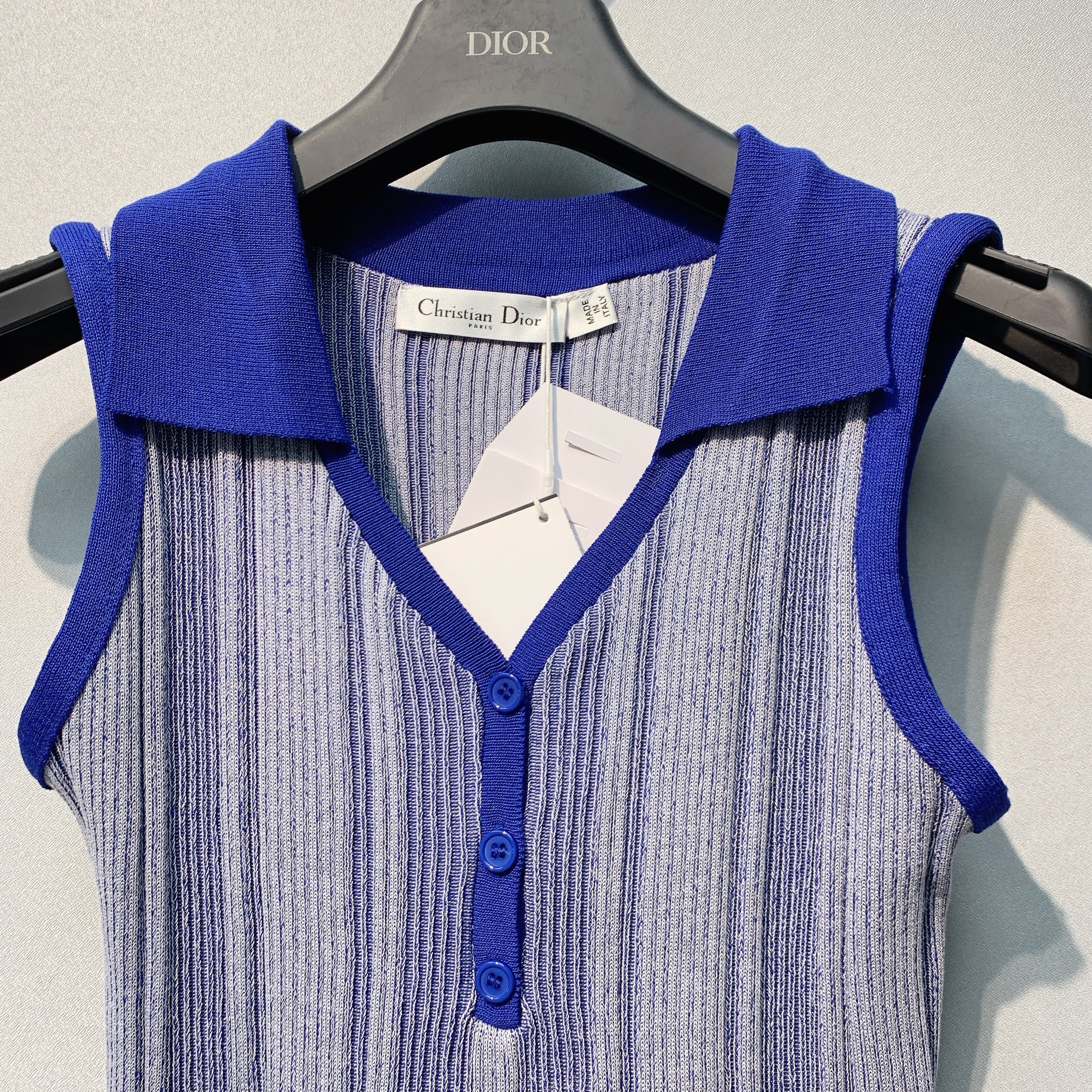 DIO 26SS Polo Blue Knitted Vest