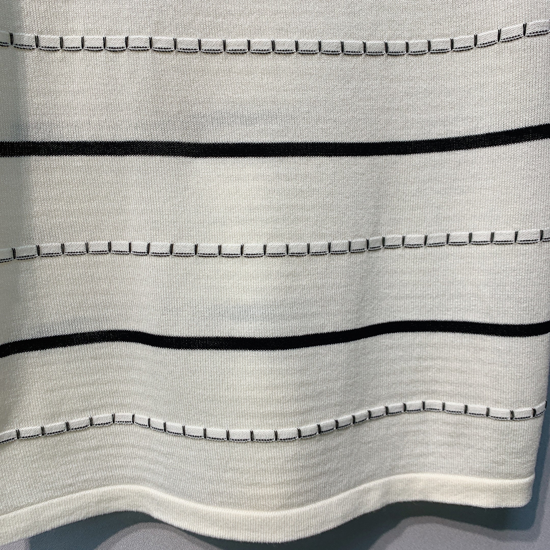 CHANE 26SS Striped Embroidered Knit Tank Top