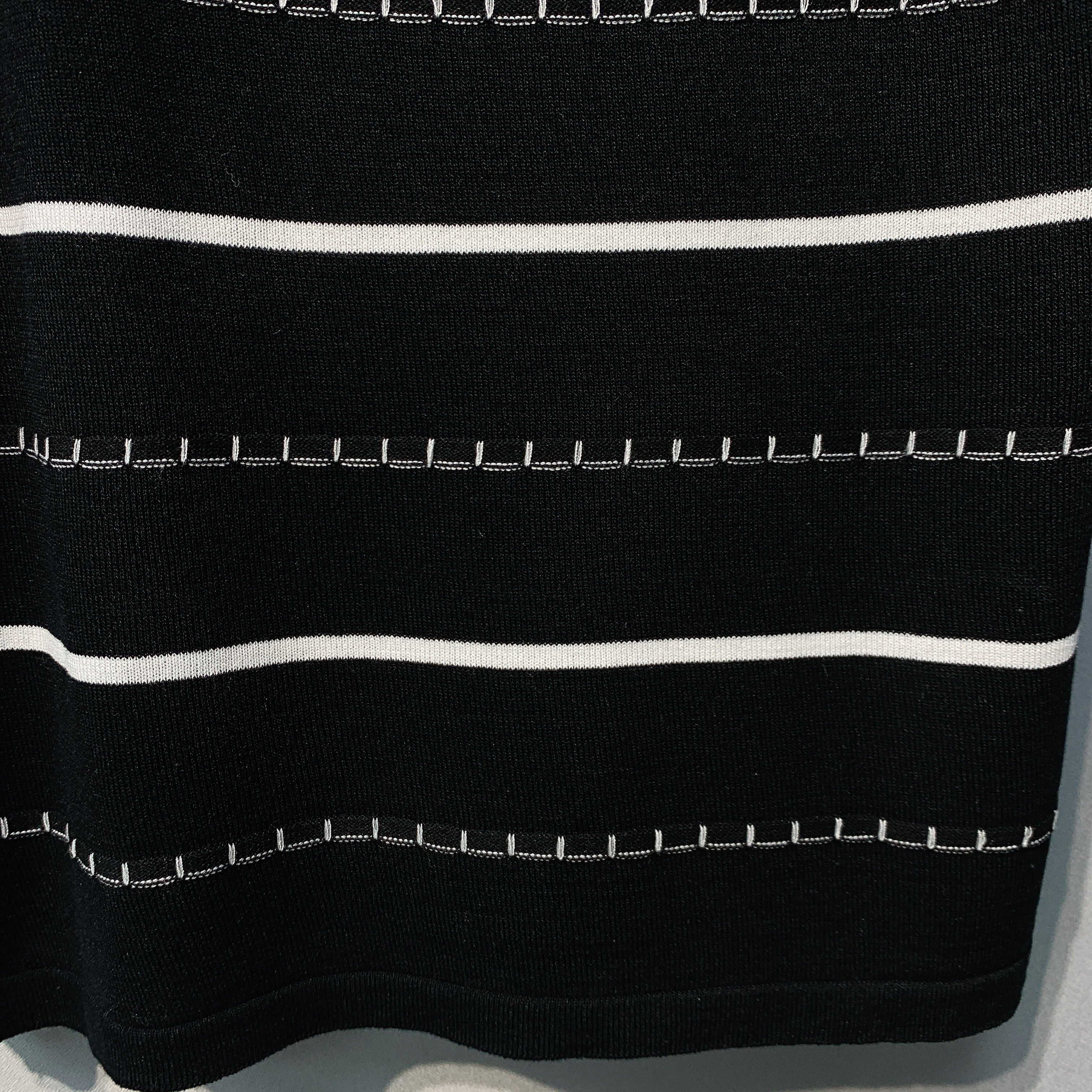 CHANE 26SS Striped Embroidered Knit Tank Top