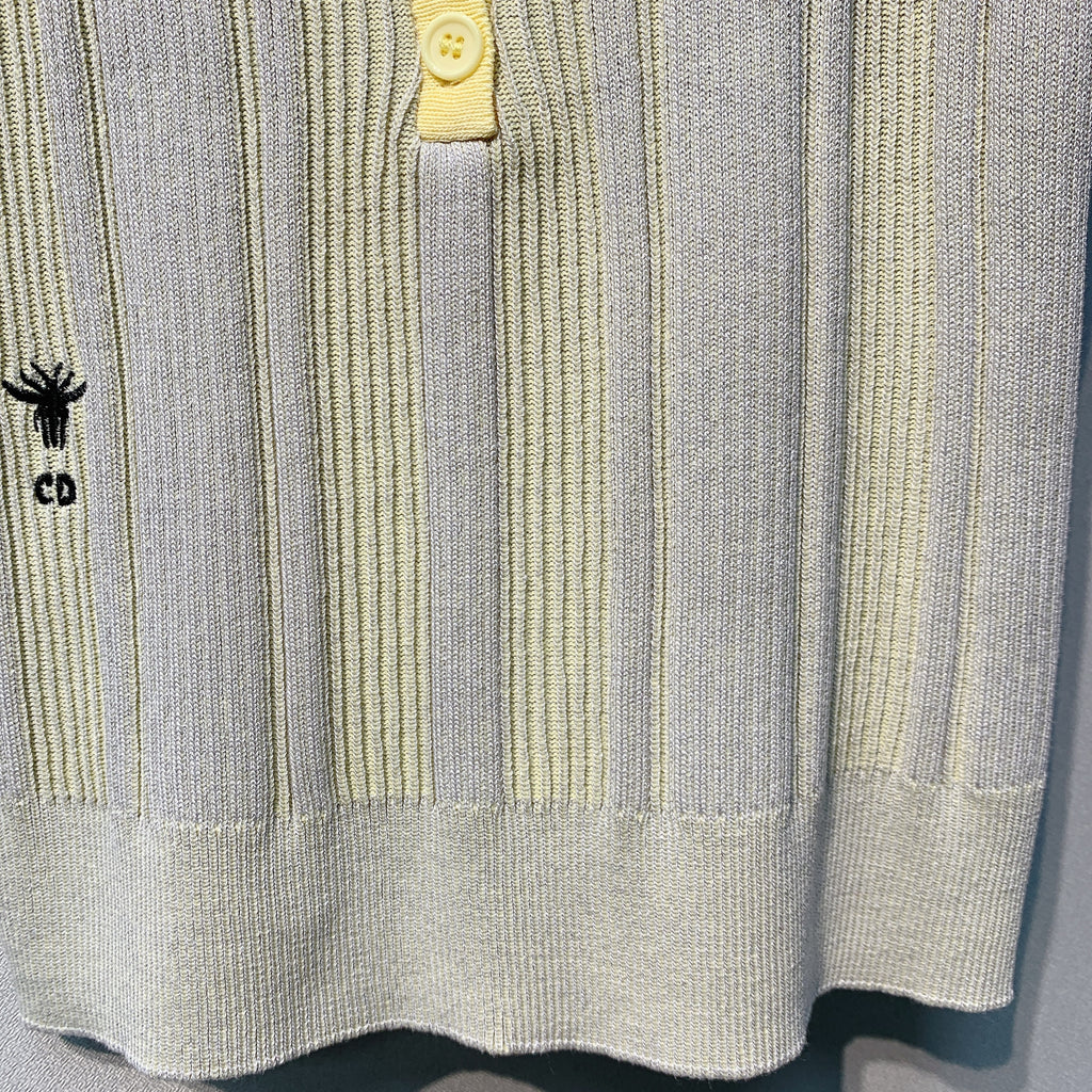 DIO 26SS Yellow Polo Knitted V-Neck Top