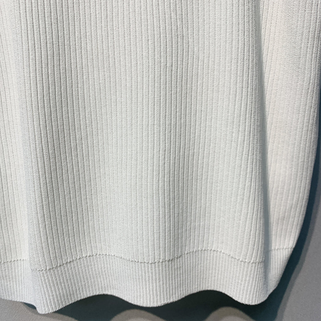 CHANE 26SS White Knitted Tank Top