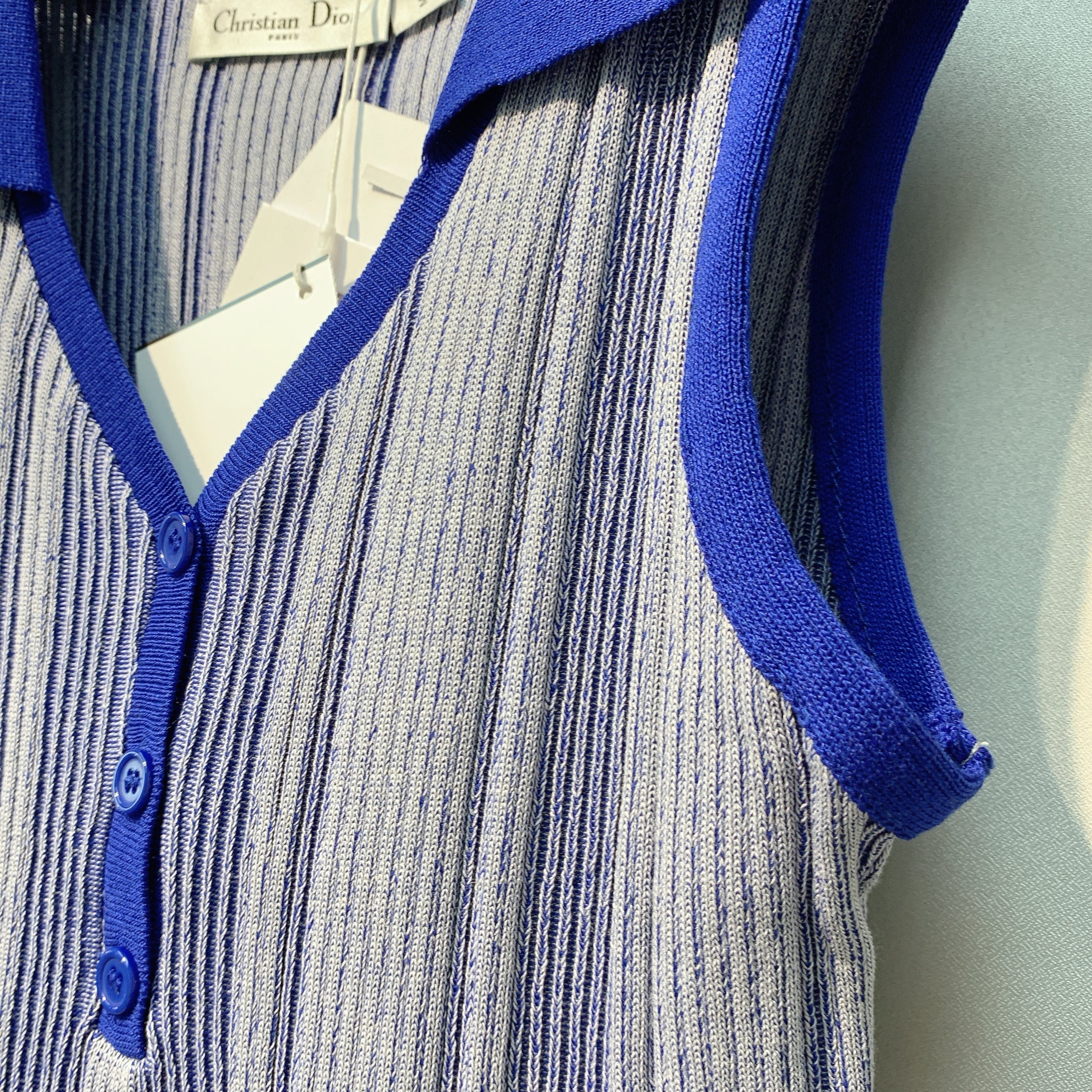 DIO 26SS Polo Blue Knitted Vest