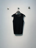 CHANE 26SS Black Knitted Tank Top