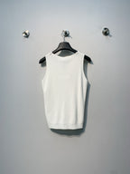 CHANE 26SS White Knitted Tank Top